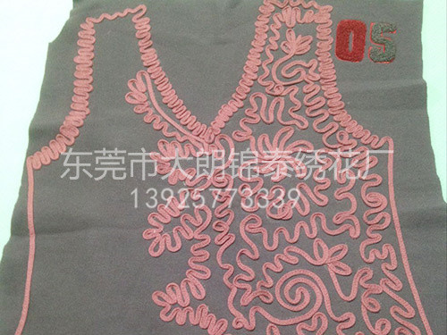 粉红色特种手摇绣花