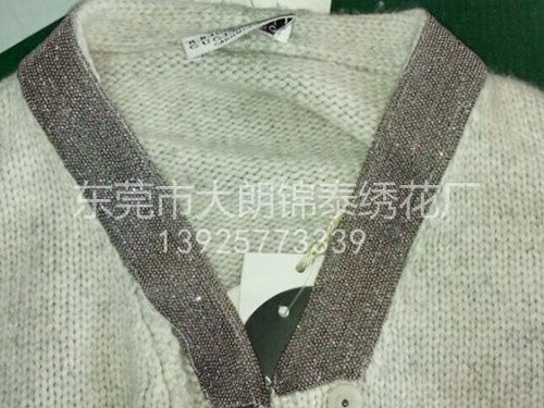 领口珠链特种车花