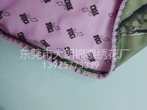 贝壳包边车花粉红色包...
