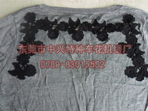 镂空毛衣特种绣花，毛...