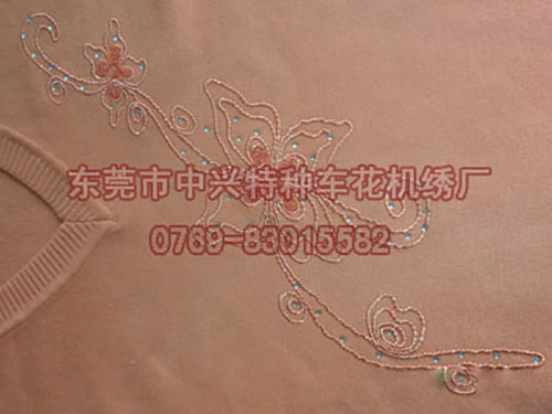 毛衣手摇花盘绳绣
